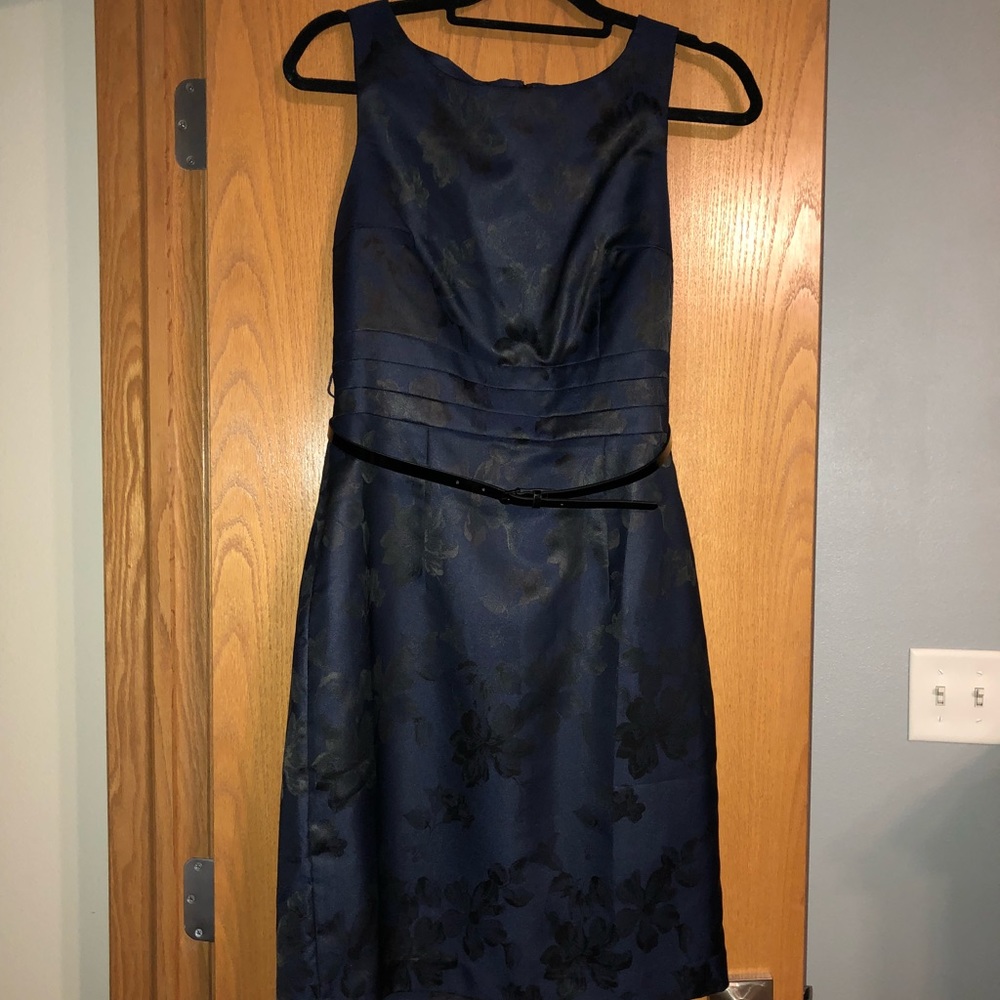 H&M blue and black floral dress
